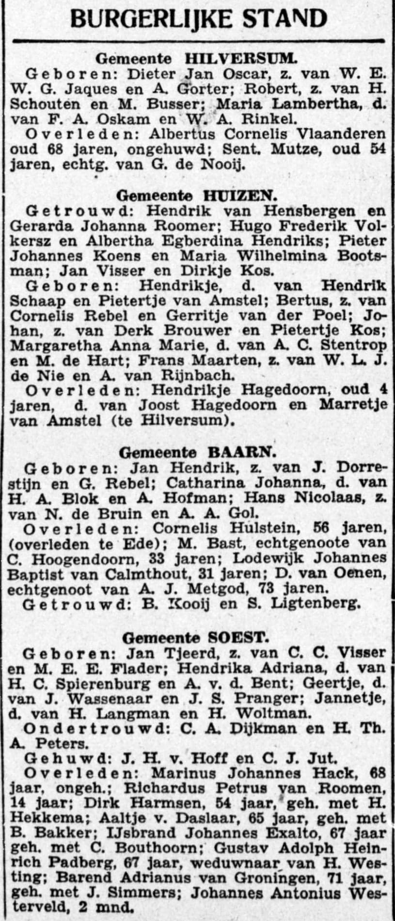 Jan Hendrik geboren in Baarn