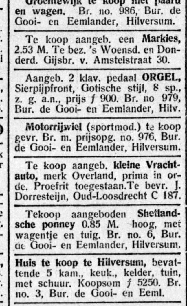 Een Overland-vrachtautootje