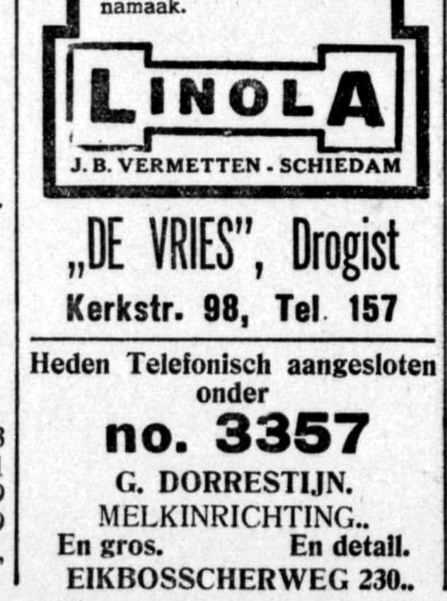 Aangesloten aan de telefoon: no. 3357