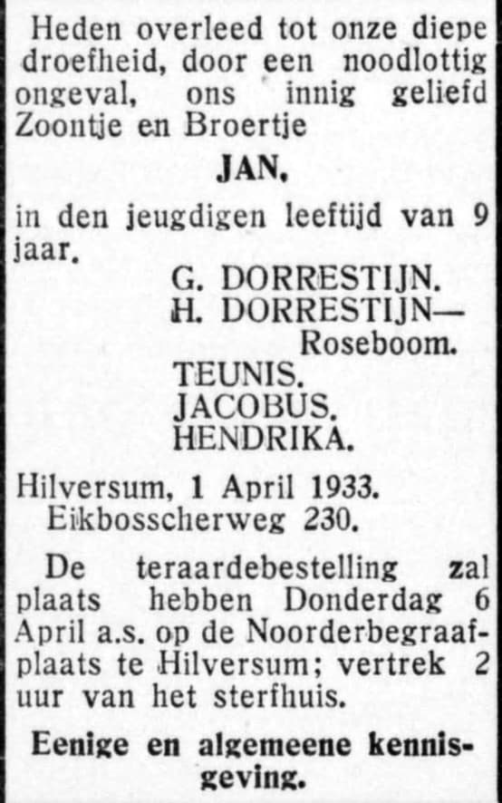 Jan, negen jaar